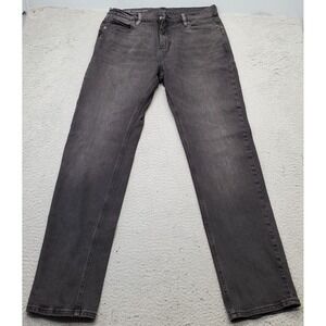 Mode Of One Jeans Mens 34x32 Black Denim Slim Fit Stretch Dark Wash Straight Leg